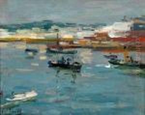 Le Port De Tanger by Elie Anatole Pavil