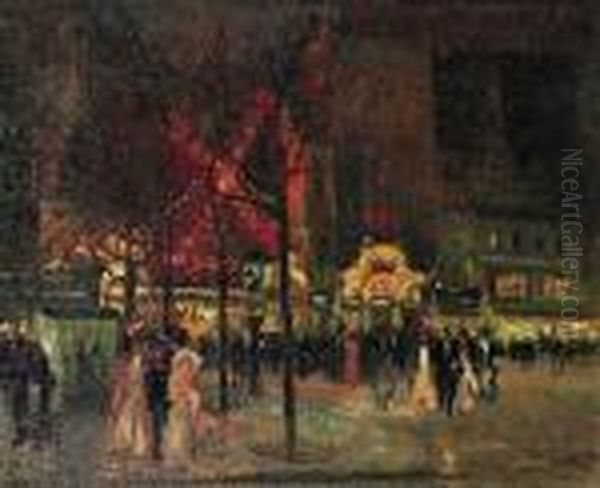 Paris, Le Moulin Rouge La Nuit - view 1