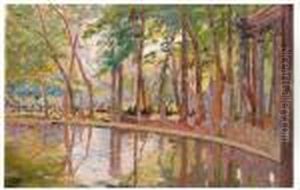 Un Coin De Parc by Elie Anatole Pavil