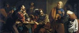 The Denial of St Peter by Theodoor Rombouts