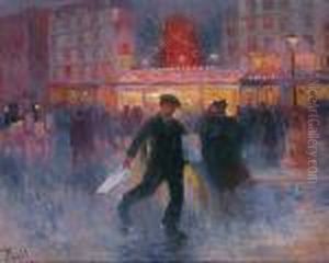 Paris, Le Moulin Rouge by Elie Anatole Pavil