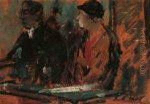 Couple Au Cafe by Elie Anatole Pavil