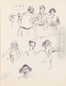 Etudes Pour Personnages Orientalistes by Elie Anatole Pavil
