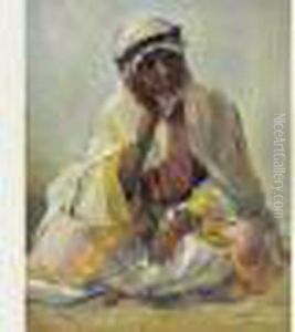 Hachouma, Jeune Fille Chleuh D'azemour by Elie Anatole Pavil