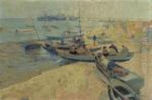Fisherman On The Shore
Oil On Canvas - view 1