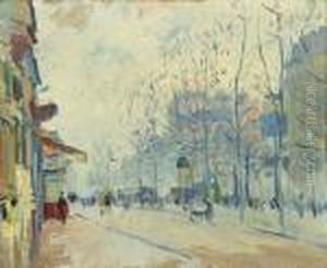 A Street Scene by Elie Anatole Pavil