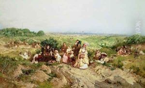 View over London from Hampstead Heath by John Ritchie