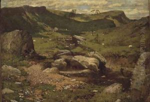 Figure with a Dog, Asleep by a Stream by John Ritchie