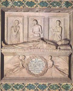 Monument to Bishop Benozzo Federighi by Luca della Robbia