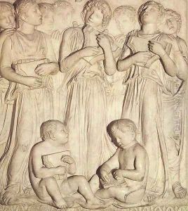 Cantoria [detail: 1] by Luca della Robbia