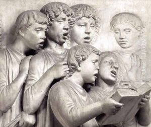 Cantoria (detail) 2 by Luca della Robbia