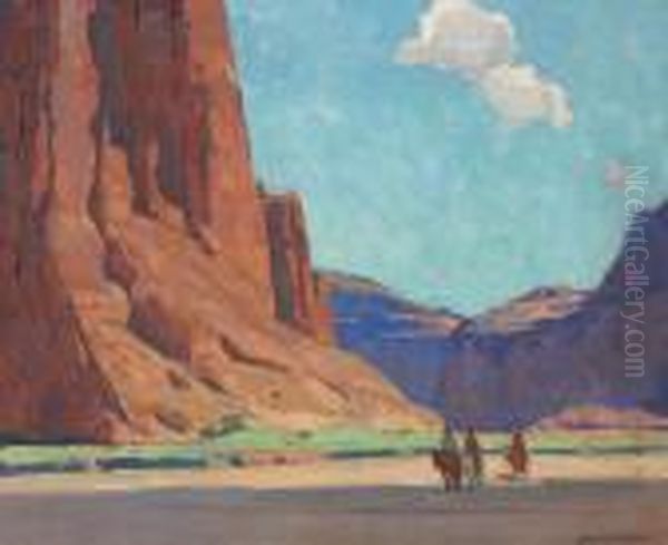 Riders In Canyon De Chelly - view 1