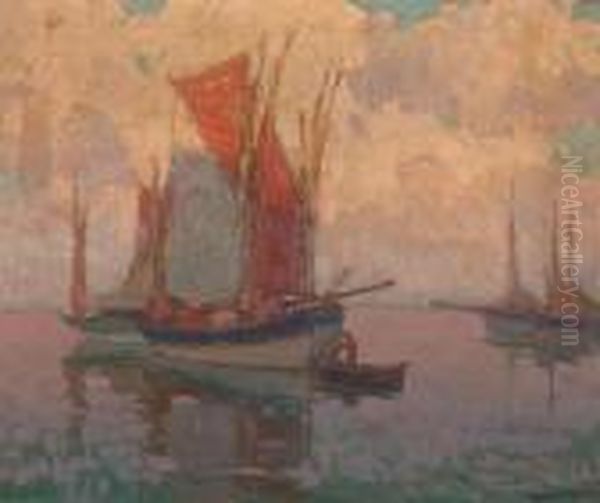 At Anchor, Tuna Boats, Brittany, France - view 1