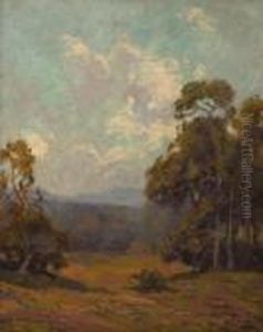 Wildflowers In A California Landscape by Edgar Alwin Payne