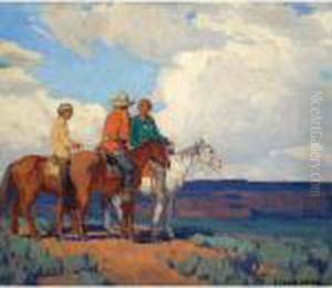 Arizona Trail - Navajo Riders by Edgar Alwin Payne