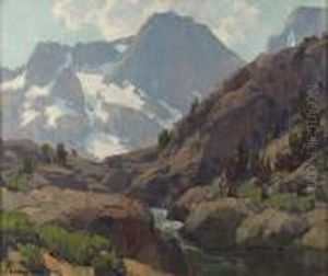 Shadow Creek With Banner And Ritter Peaks Inthe Distance, Western Sierras