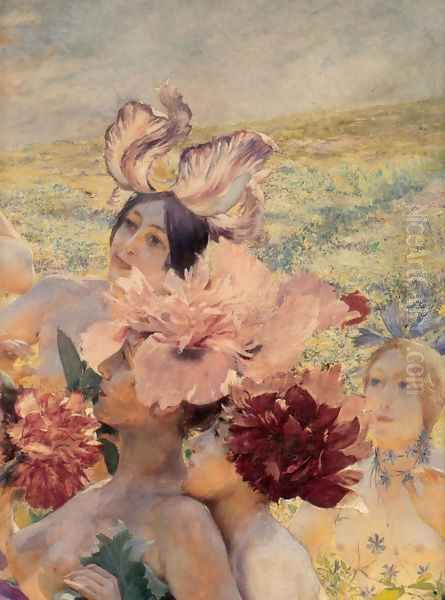 The Knight of the Flowers [detail: right] (or Parsifal) - view 1