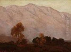 Pink Mountain Landscape by Edgar Alwin Payne