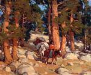 Goldminer On Horseback by Edgar Alwin Payne