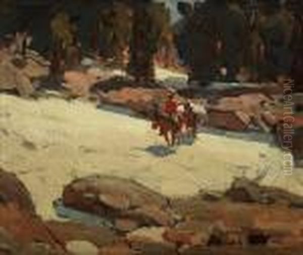 Rider With Pack Horses - view 1