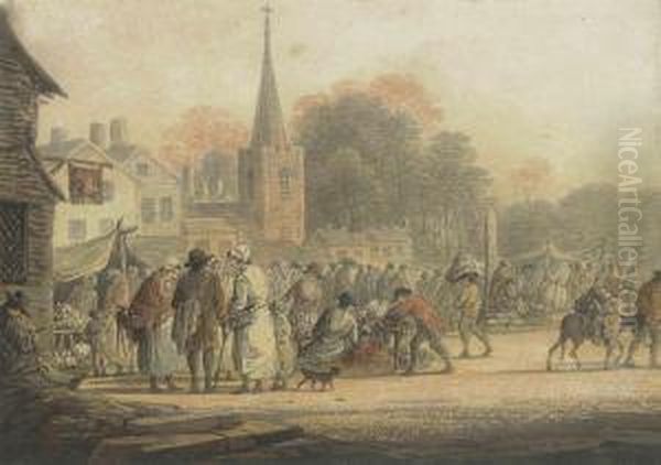 Market Day In A Country Town - view 1
