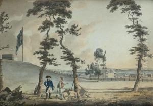 View Of Col. Dixon's House At
Stocke Near Mt.pleasant, Taken From The Lane Leading To The Entrance Of
Theredout by William Payne