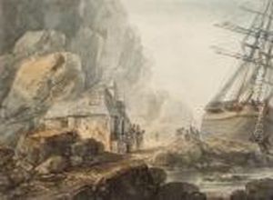 A View Under Yat Down, Near Plymouth by William Payne