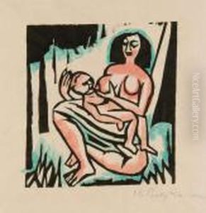 Mutter Undkind by Hermann Max Pechstein