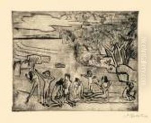 "am Ufer" by Hermann Max Pechstein