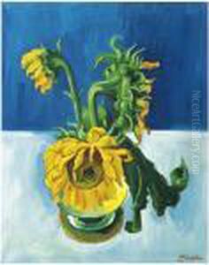 Verwelkende Sonnenblumen (withering Sunflowers) by Hermann Max Pechstein