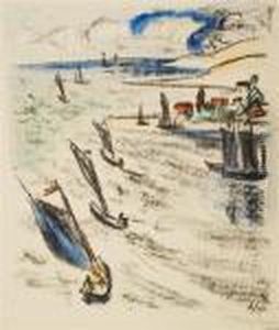 Segelboote by Hermann Max Pechstein