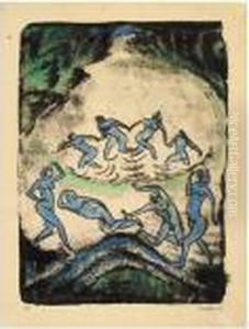 "der Tanz (tanzende Und Badende Am Waldteich)"