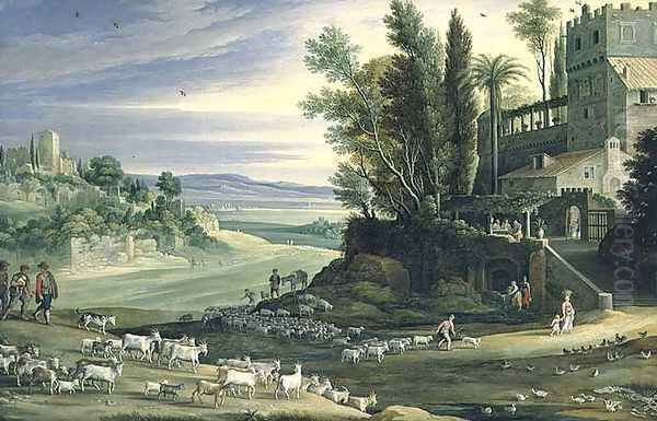 Landscape with Shepherds and the Supper at Emmaus - view 1
