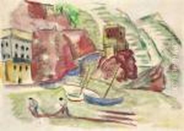 Landschaft Mit Booten In Monterosso - view 1