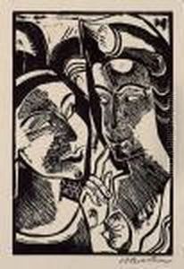 "zwiesprache" by Hermann Max Pechstein