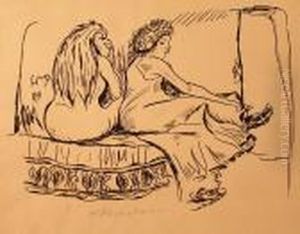 Frauen Im Harem by Hermann Max Pechstein