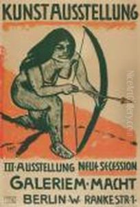 Plakat Fur Die Ausstellung In Der Galerie M. Macht by Hermann Max Pechstein
