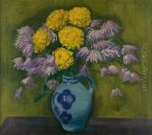 Chrysanthemen by Hermann Max Pechstein