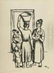 Italienerinnen. by Hermann Max Pechstein