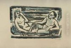Auf Dem Lager by Hermann Max Pechstein