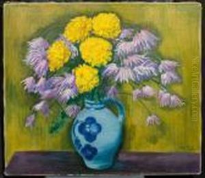 Chrysanthemums by Hermann Max Pechstein