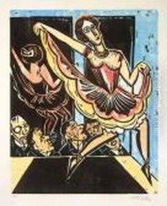 Tanzerin Im Spiegel by Hermann Max Pechstein