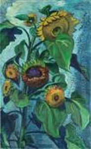 "sonnenblumen" by Hermann Max Pechstein