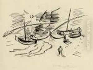 Hafenszene by Hermann Max Pechstein