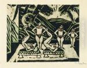 Akrobaten Iii (kruger H137) by Hermann Max Pechstein