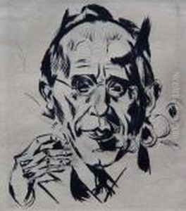 Bildnis Dr. Paul Fechter by Hermann Max Pechstein
