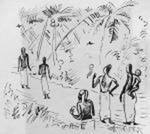 Sudsee - Reisebilder 32 by Hermann Max Pechstein