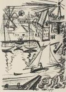 Am Fischerhafen by Hermann Max Pechstein