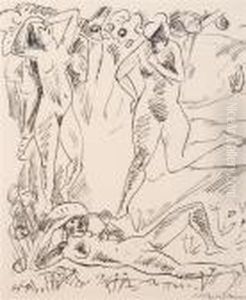 Nudes by Hermann Max Pechstein