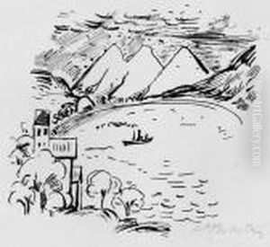 Reisebilder 2 (luganer See) by Hermann Max Pechstein